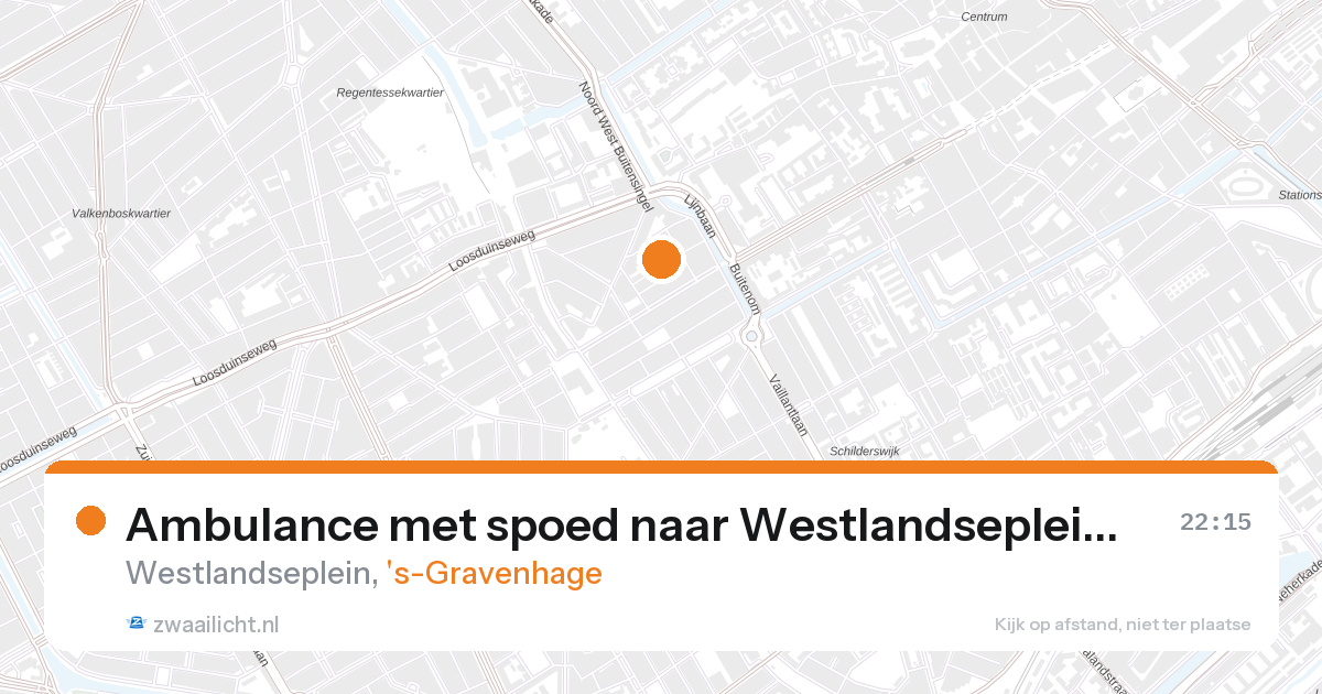Ambulance met spoed naar Westlandseplein in 's-Gravenhage — 27 aug 2026