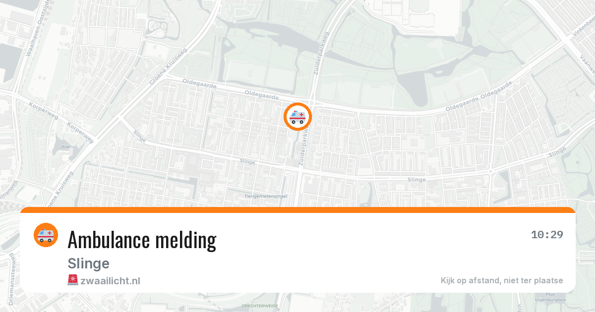 Ambulance met spoed naar Slinge in 3084EA — 14 jun 2026
