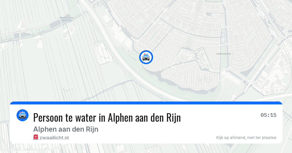 Persoon te water in Alphen aan den Rijn — 15 jun 2026