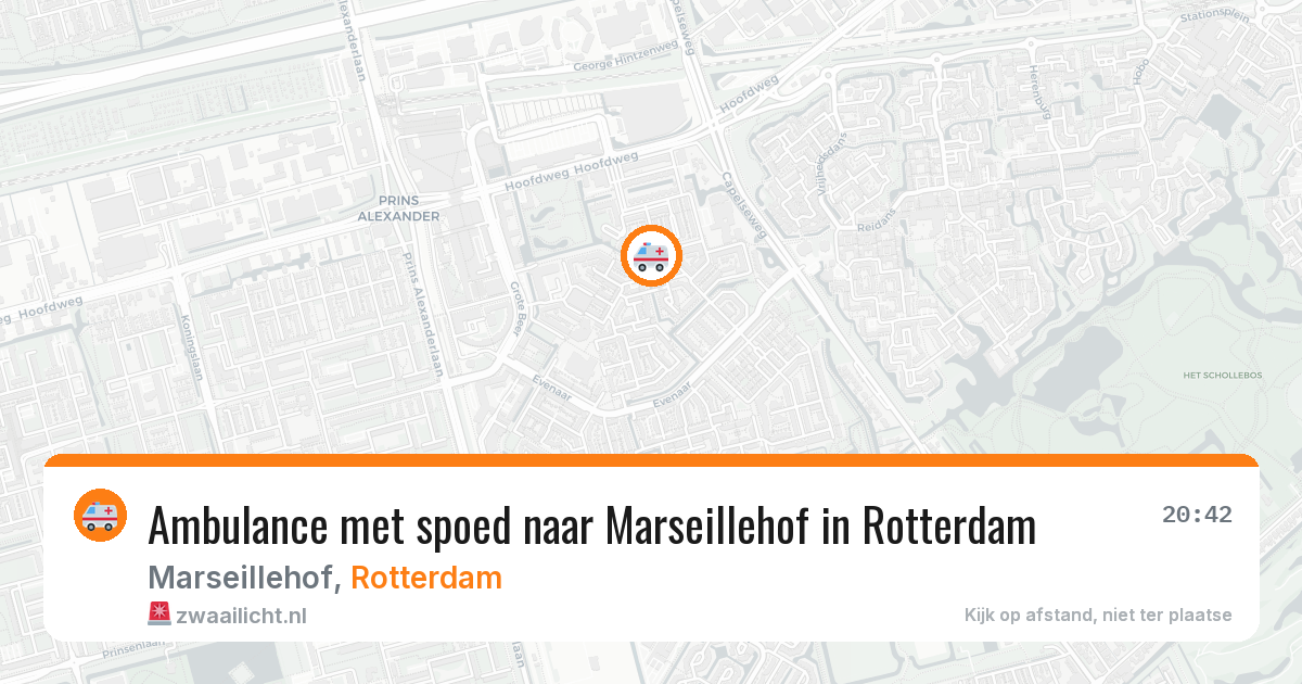 Ambulance met spoed naar Marseillehof in Rotterdam — 21 mrt 2026