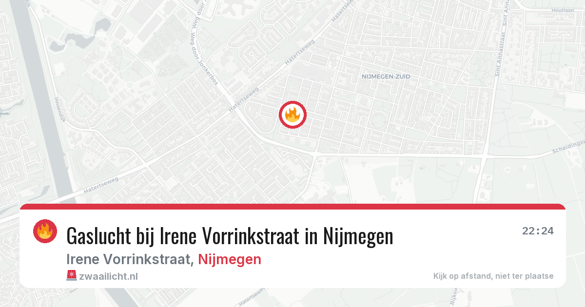 Gaslucht bij Irene Vorrinkstraat in Nijmegen — 24 jun 2026