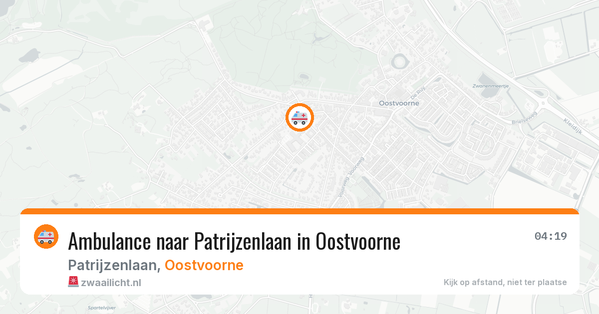 Ambulance naar Patrijzenlaan in Oostvoorne — 27 jun 2026