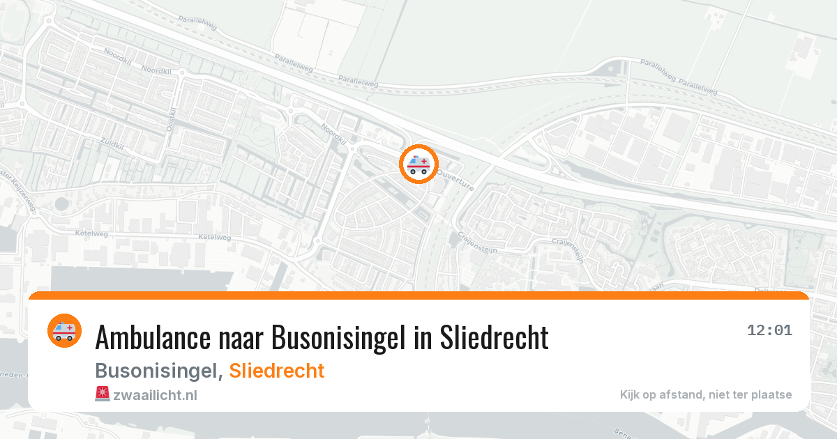 Ambulance naar Busonisingel in Sliedrecht — 20 jun 2026