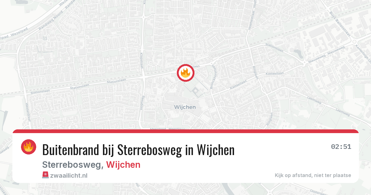 Buitenbrand bij Sterrebosweg in Wijchen — 12 aug 2026