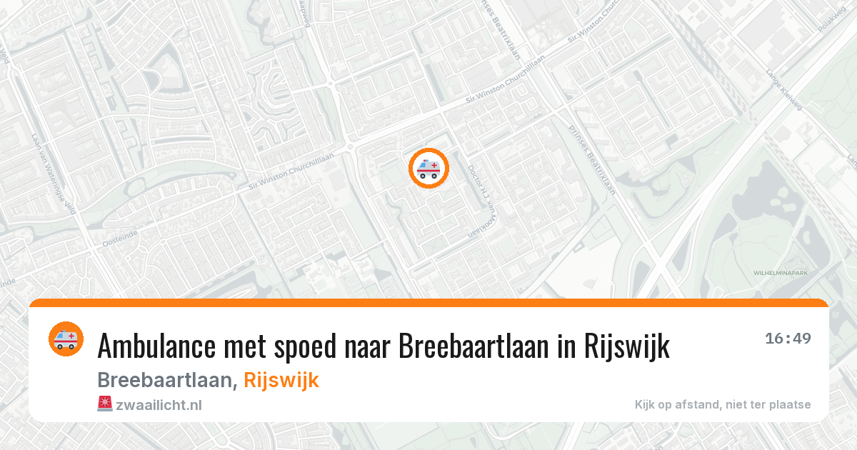 Ambulance met spoed naar Breebaartlaan in Rijswijk — 26 jun 2026