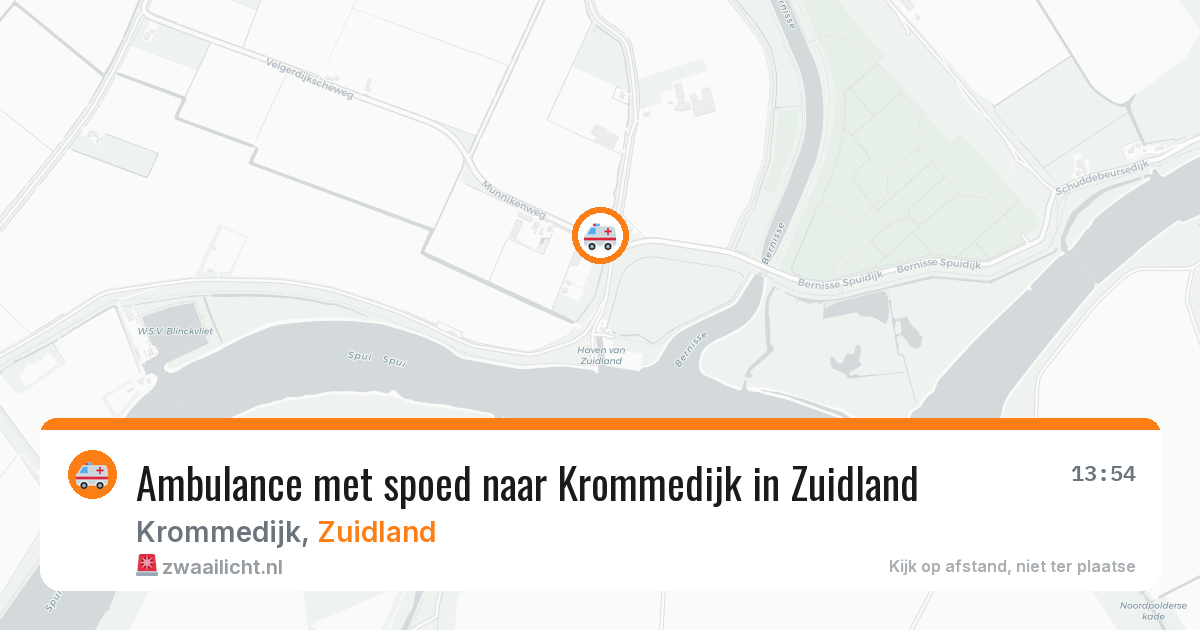 Ambulance met spoed naar Krommedijk in Zuidland — 23 mei 2026