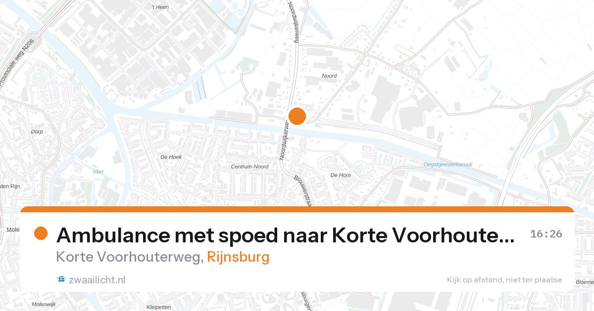 Ambulance met spoed naar Korte Voorhouterweg in Rijnsburg — 28 aug 2026