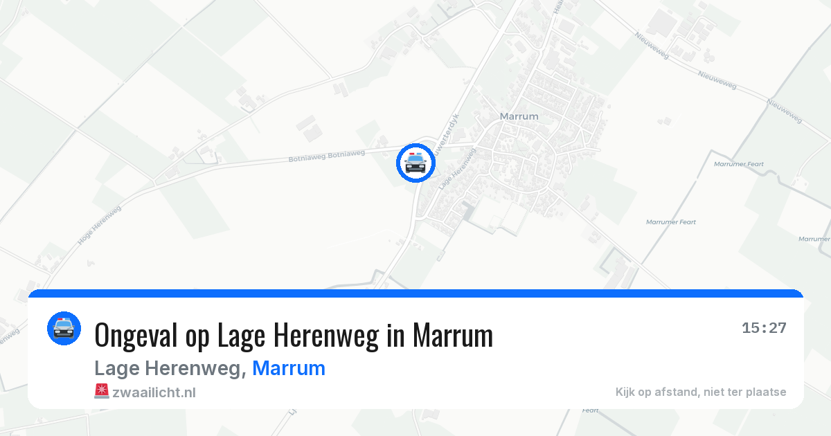 Ongeval op Lage Herenweg in Marrum — 28 mei 2026