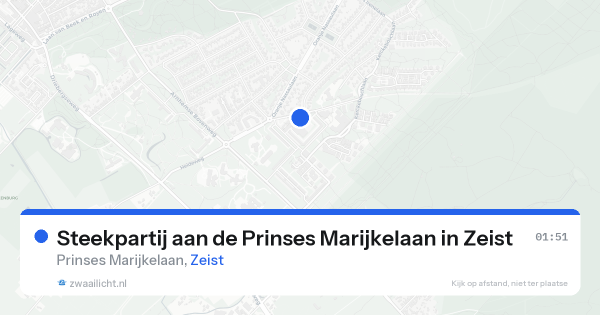 Steekpartij aan de Prinses Marijkelaan in Zeist — 15 aug 2026