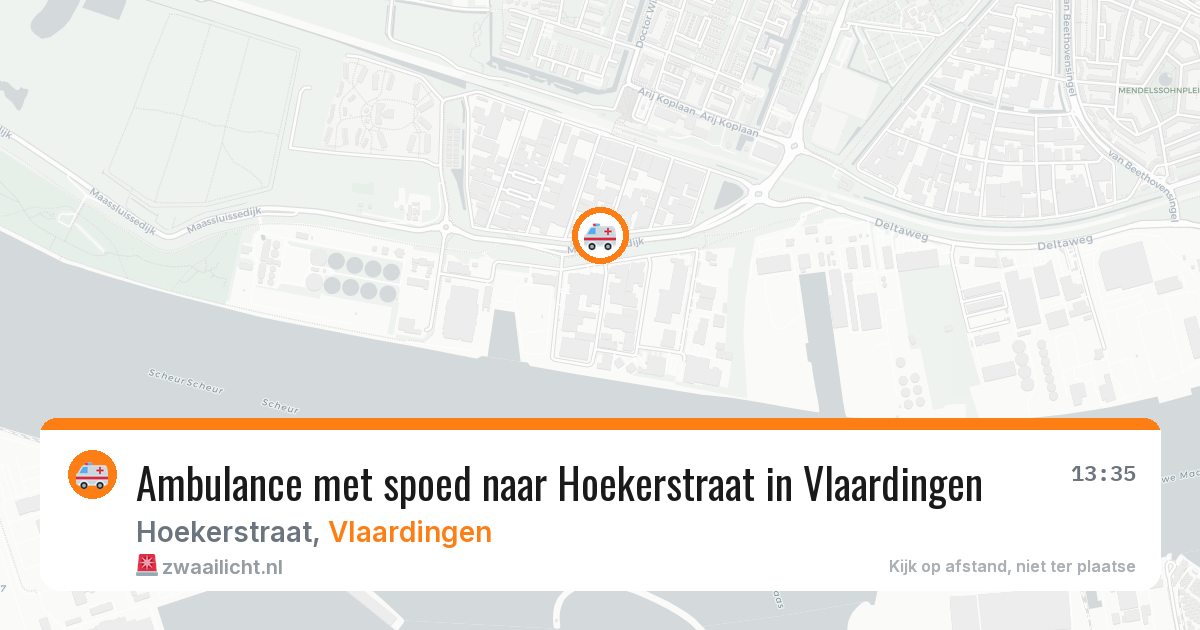 Ambulance met spoed naar Hoekerstraat in Vlaardingen — 24 jun 2026