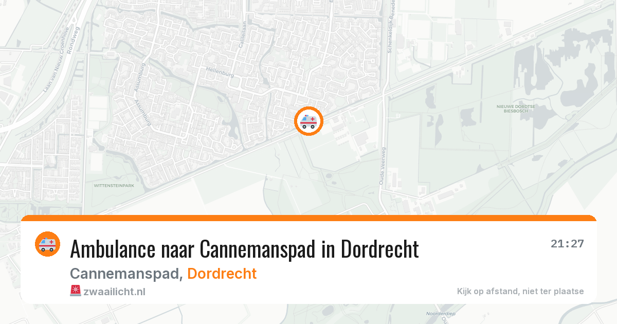 Ambulance naar Cannemanspad in Dordrecht — 25 mei 2026