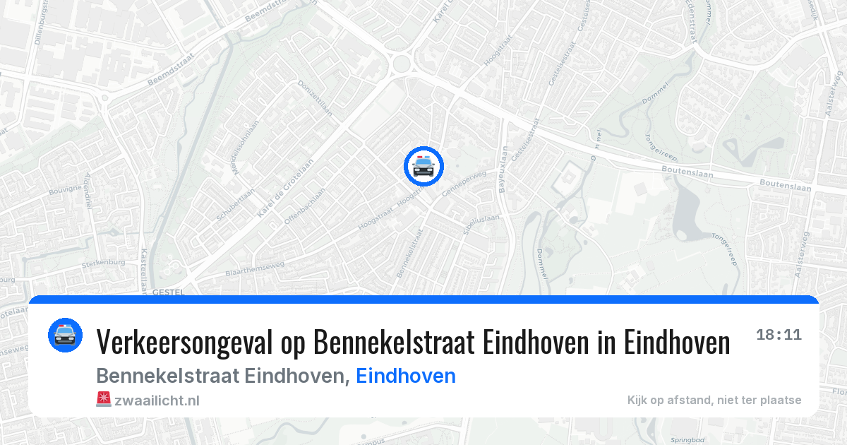 Verkeersongeval op Bennekelstraat Eindhoven in Eindhoven — 2 jul 2026