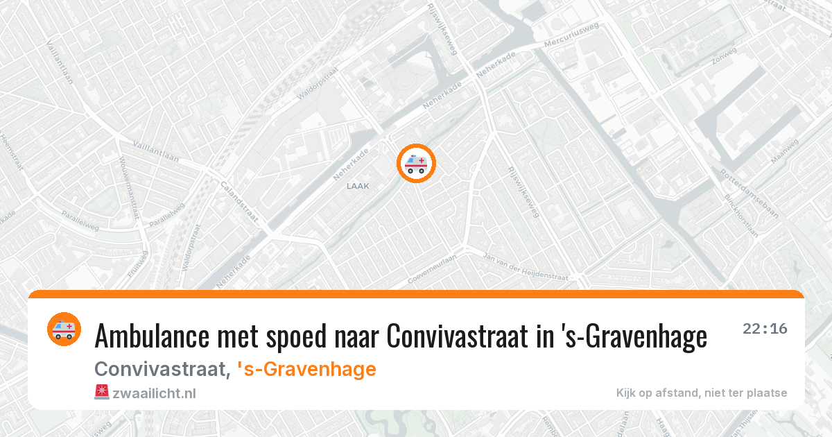 Ambulance met spoed naar Convivastraat in 's-Gravenhage — 9 jul 2026