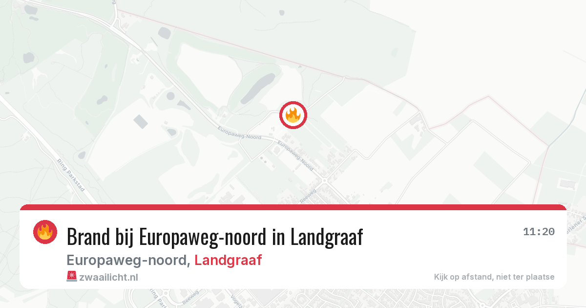 Brand bij Europaweg-noord in Landgraaf — 11 aug 2026