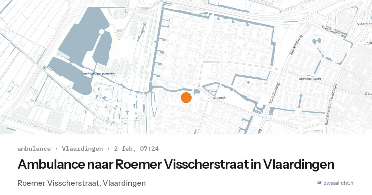 Ambulance naar Roemer Visscherstraat in Vlaardingen — 2 feb 2026