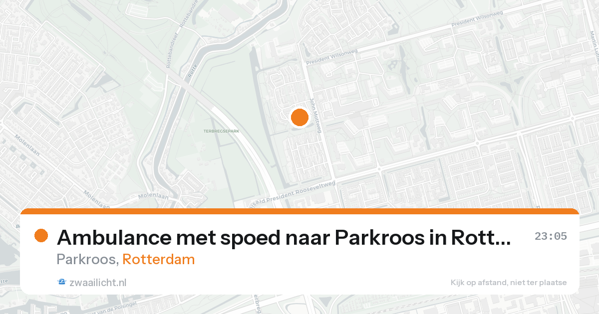 Ambulance met spoed naar Parkroos in Rotterdam — 21 aug 2026