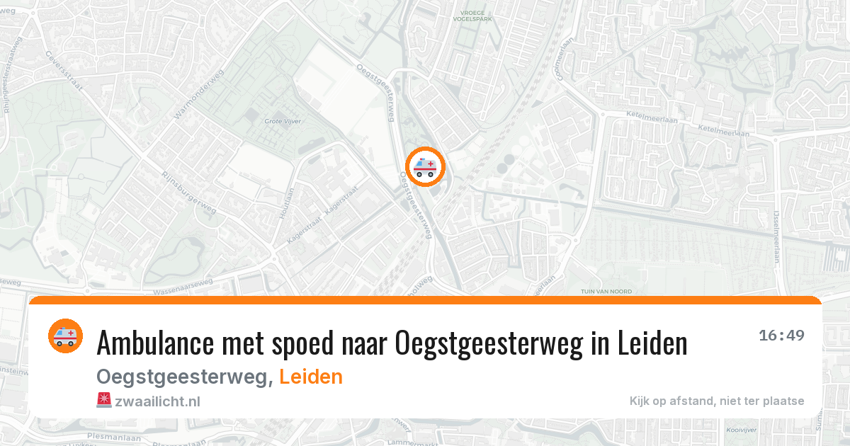 Ambulance met spoed naar Oegstgeesterweg in Leiden — 17 jan 2026