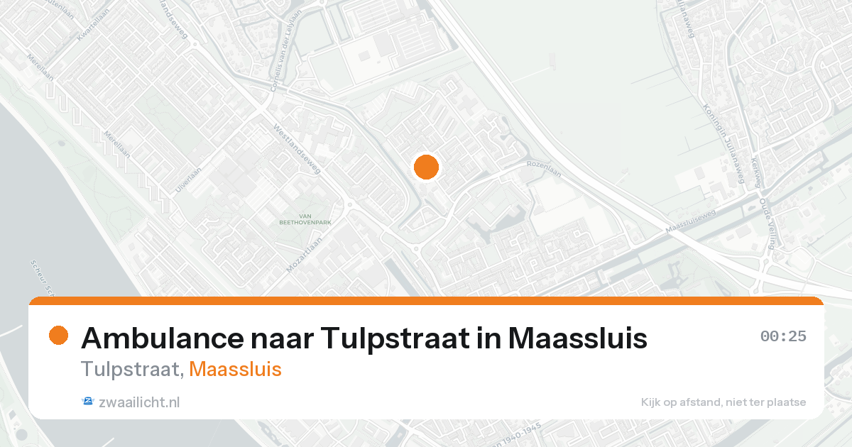 Ambulance naar Tulpstraat in Maassluis — 16 aug 2026