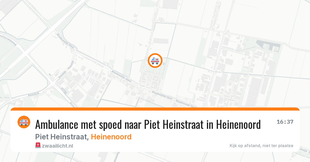 Ambulance met spoed naar Piet Heinstraat in Heinenoord — 5 apr 2026