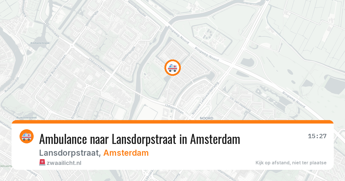Ambulance naar Lansdorpstraat in Amsterdam — 10 apr 2026