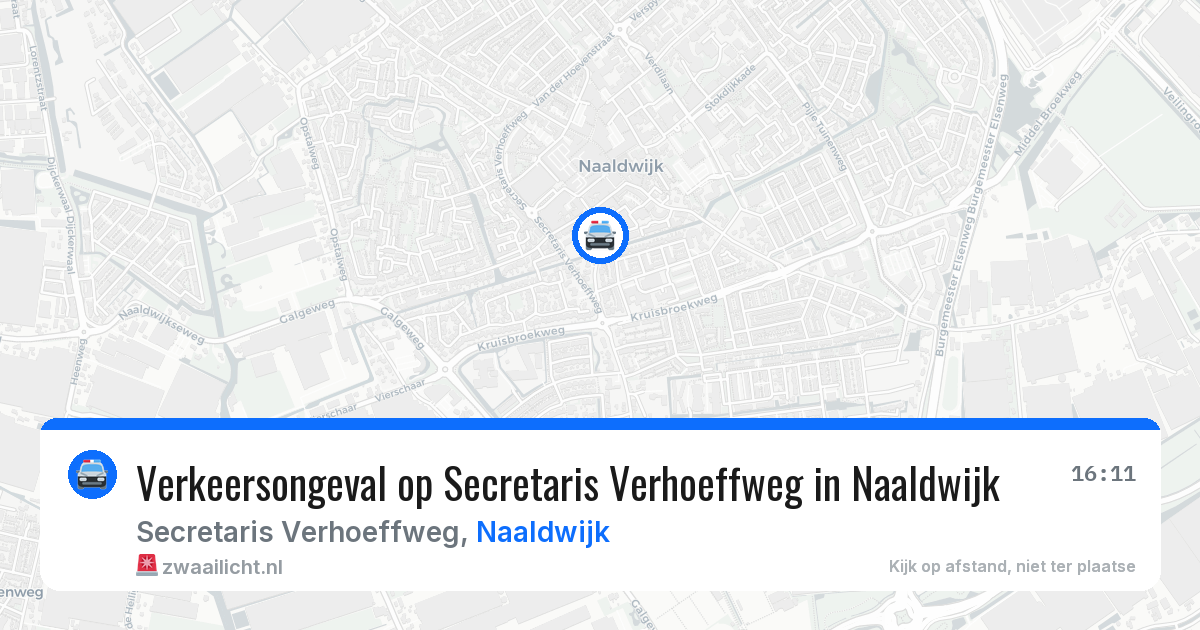 Verkeersongeval op Secretaris Verhoeffweg in Naaldwijk — 20 mrt 2026
