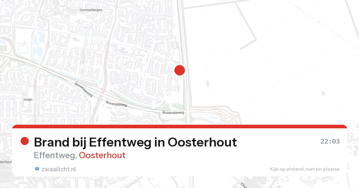 Brand bij Effentweg in Oosterhout — 16 mrt 2026