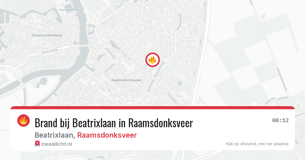 Brand bij Beatrixlaan in Raamsdonksveer — 9 jun 2026