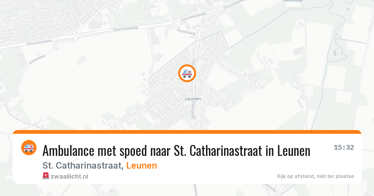 Ambulance met spoed naar St. Catharinastraat in Leunen — 25 jul 2026