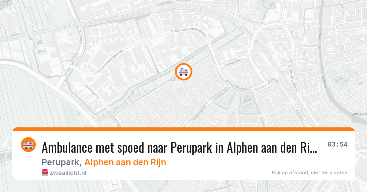 Ambulance met spoed naar Perupark in Alphen aan den Rijn — 30 jun 2026