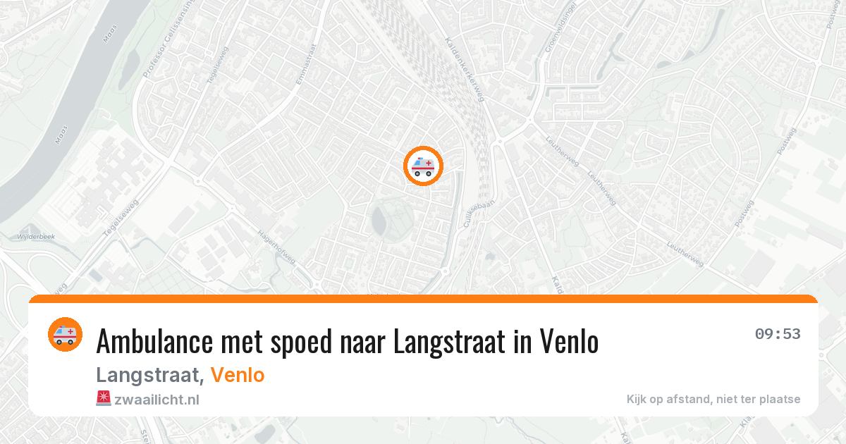Ambulance met spoed naar Langstraat in Venlo — 21 jun 2026