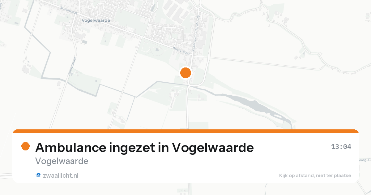 Ambulance ingezet in Vogelwaarde — 13 aug 2026