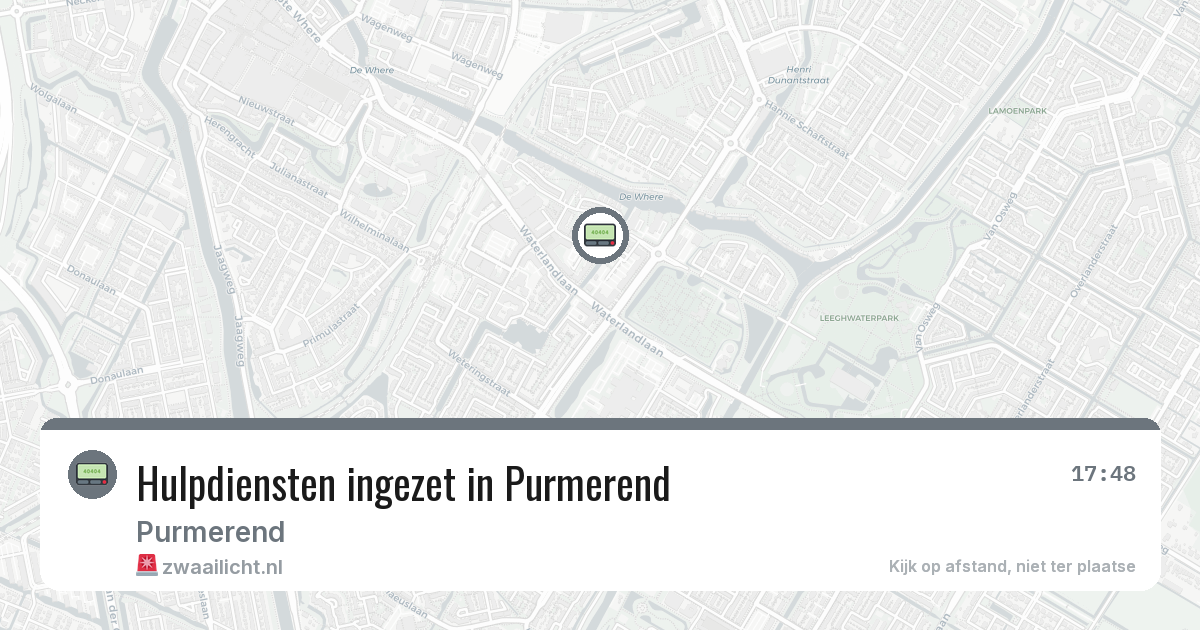 Hulpdiensten ingezet in Purmerend — 5 apr 2026 | 🚨 Zwaailicht.nl