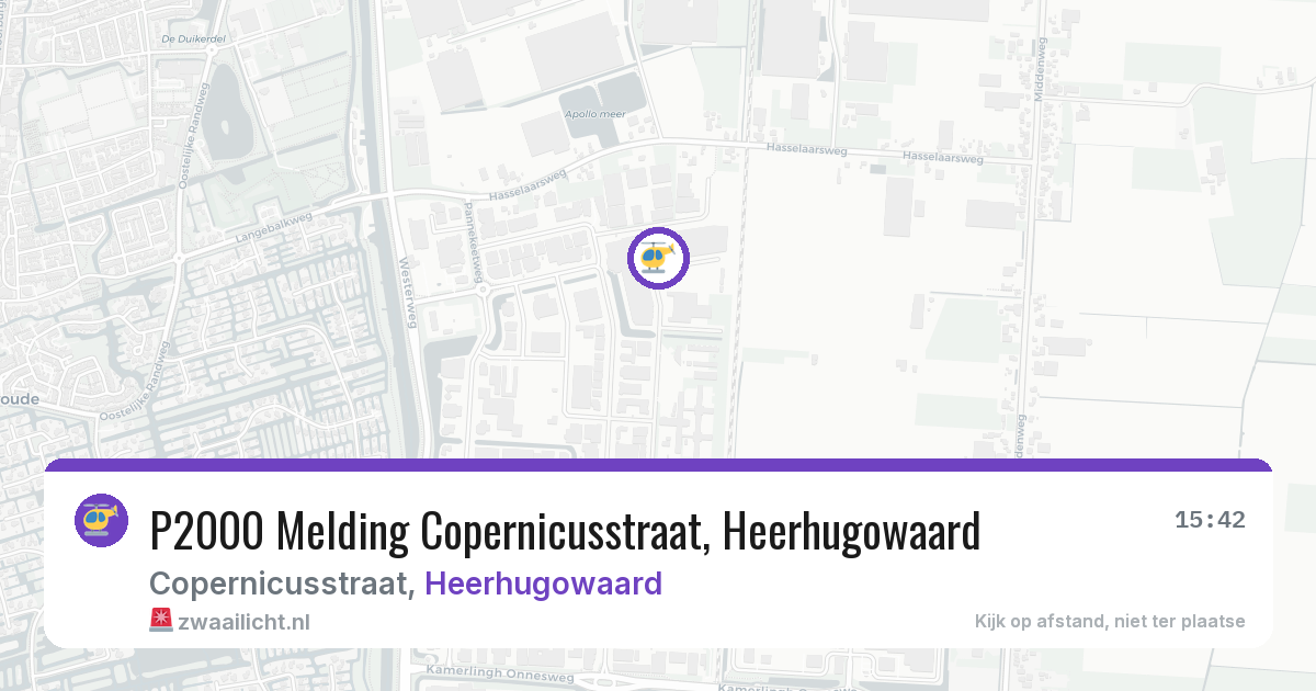 P2000 Melding Copernicusstraat, Heerhugowaard — 28 feb 2026