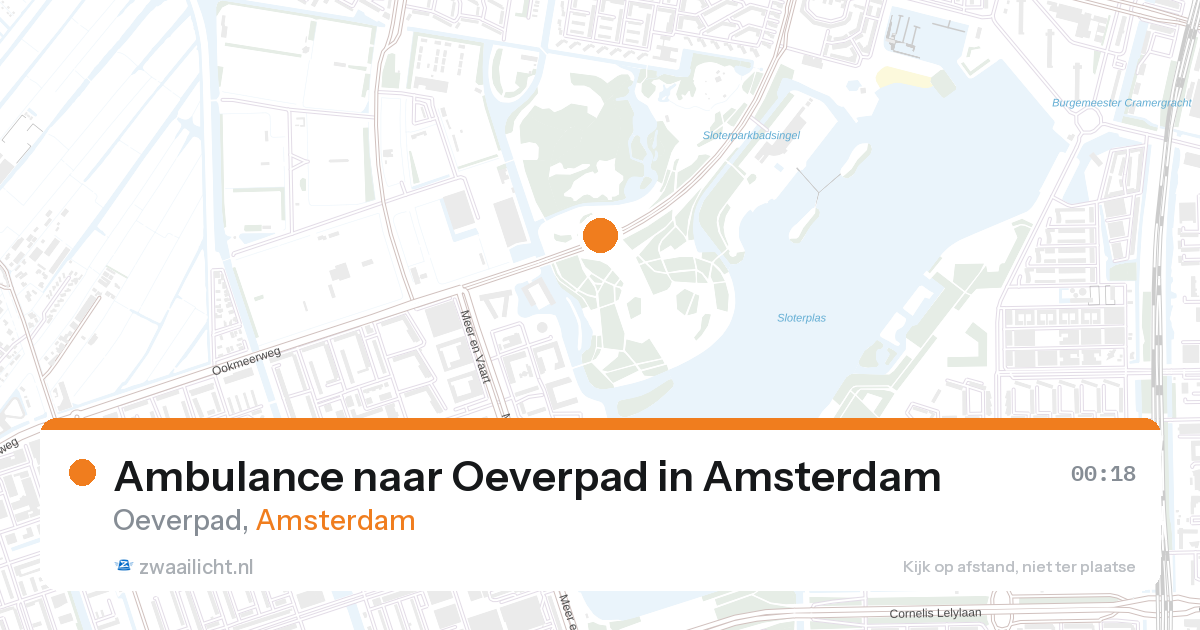 Ambulance naar Oeverpad in Amsterdam — 26 aug 2026
