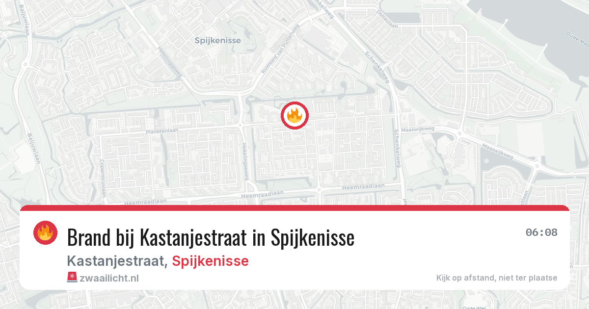 Brand bij Kastanjestraat in Spijkenisse — 30 jul 2026