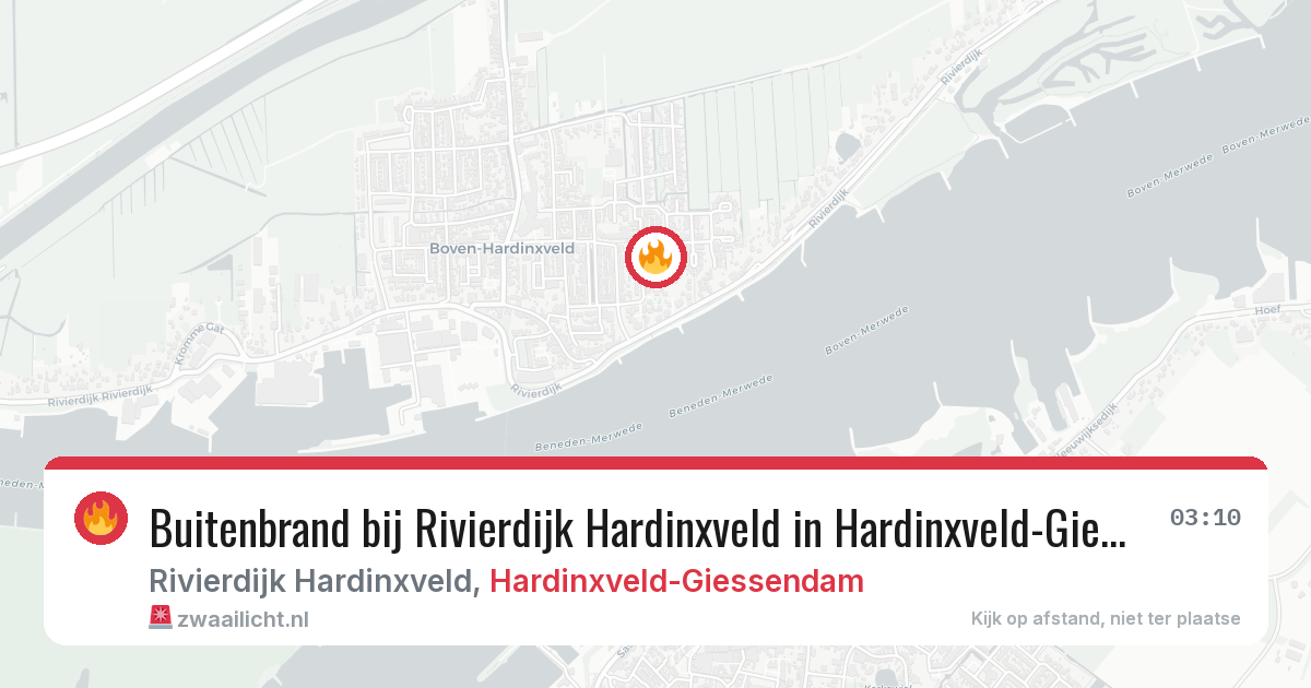 Buitenbrand bij Rivierdijk Hardinxveld in Hardinxveld-Giessendam — 28 jun 2026