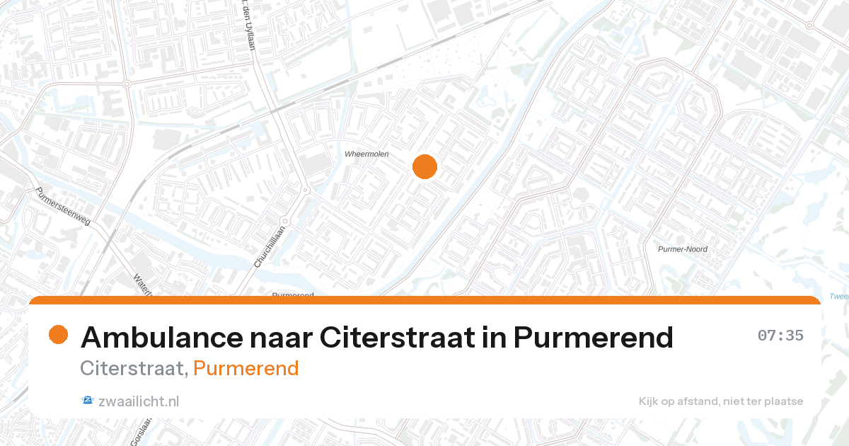 Ambulance naar Citerstraat in Purmerend — 27 aug 2026