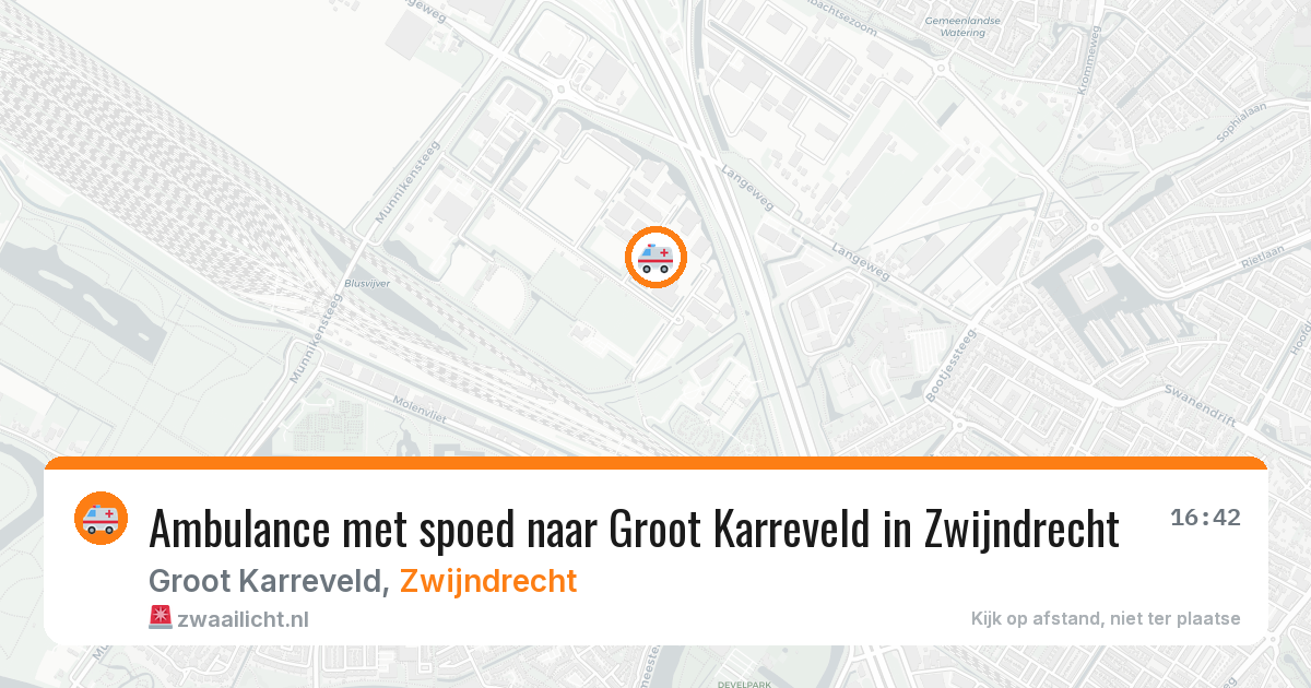 Ambulance met spoed naar Groot Karreveld in Zwijndrecht — 8 aug 2026