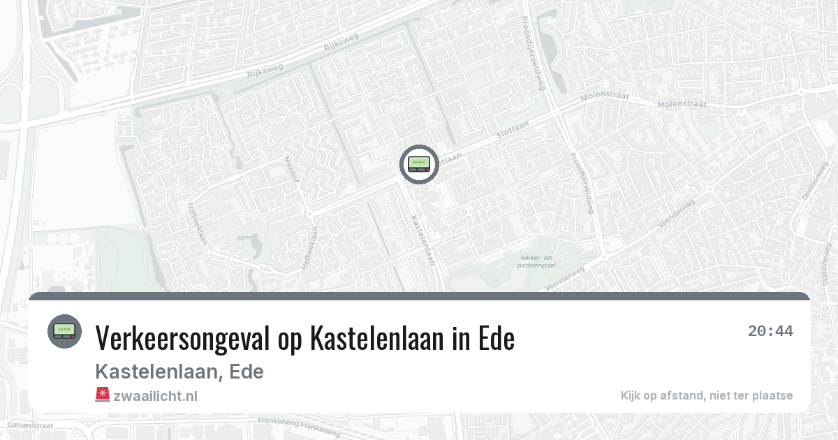 Verkeersongeval op Kastelenlaan in Ede — 11 apr 2026