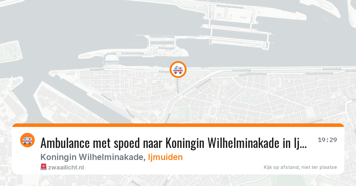 Ambulance met spoed naar Koningin Wilhelminakade in Ijmuiden — 26 mrt 2026