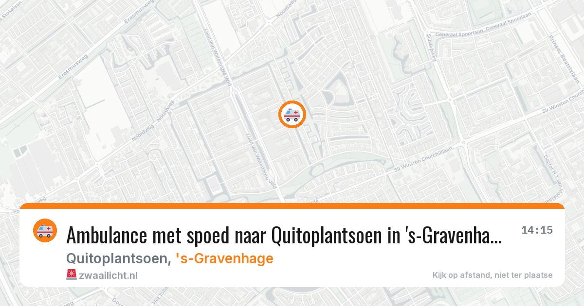 Ambulance met spoed naar Quitoplantsoen in 's-Gravenhage — 3 aug 2026
