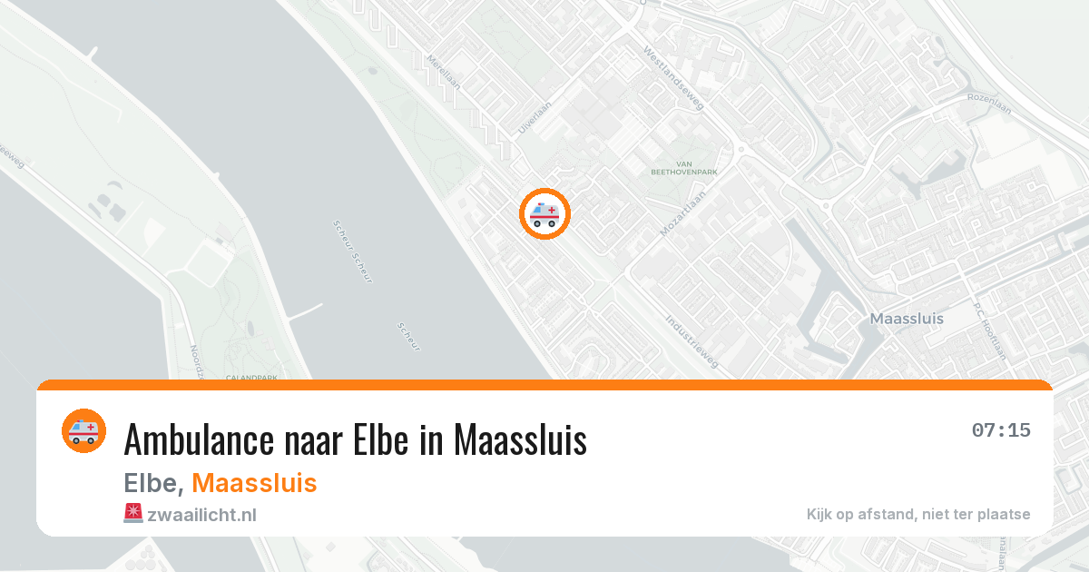 Ambulance naar Elbe in Maassluis — 4 jul 2026
