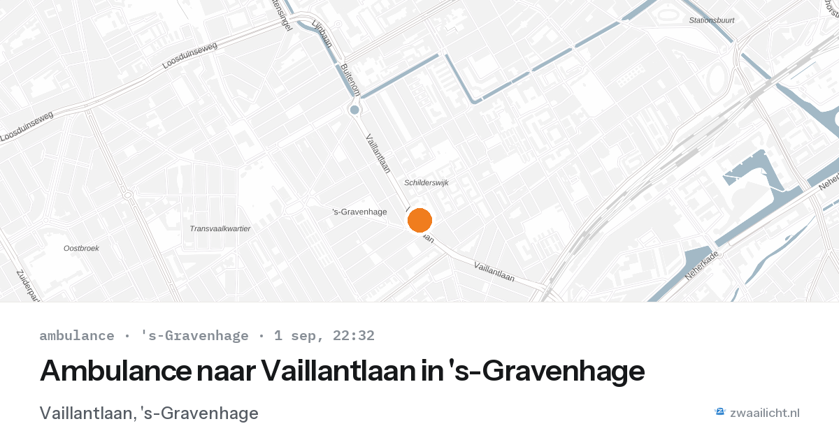Ambulance naar Vaillantlaan in 's-Gravenhage — 1 sep 2026