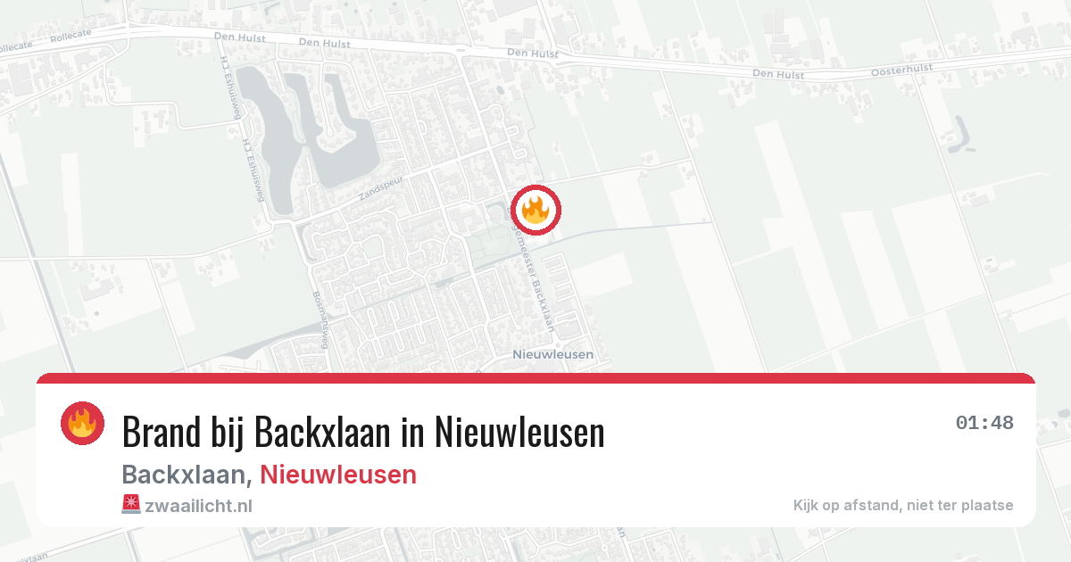 Brand bij Backxlaan in Nieuwleusen — 19 jun 2026