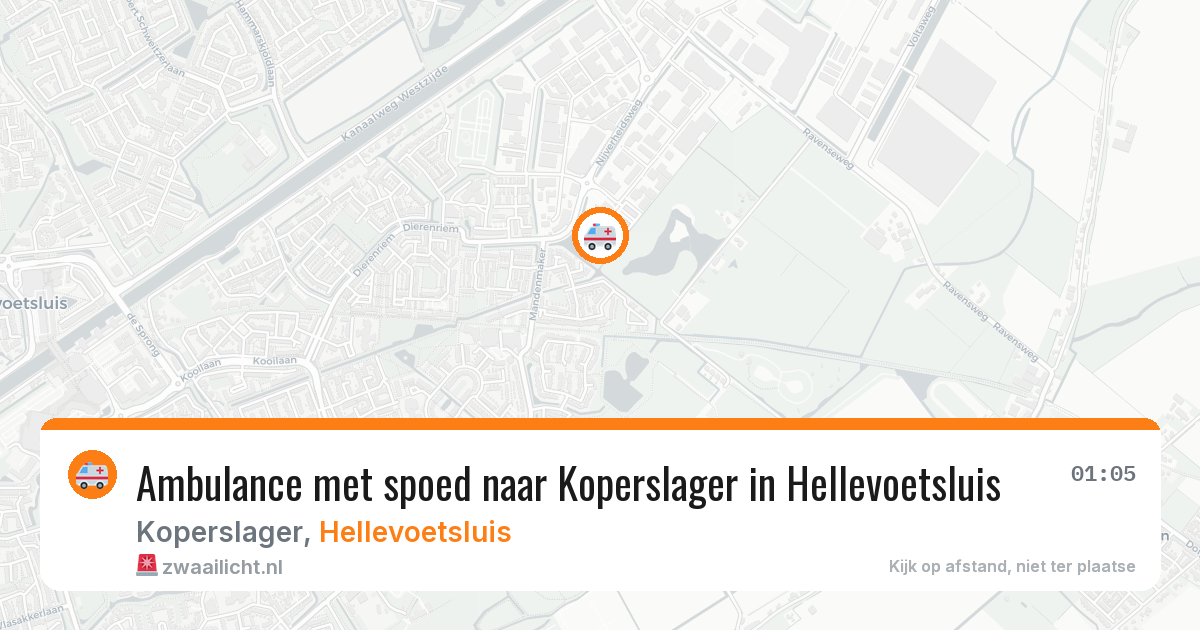 Ambulance met spoed naar Koperslager in Hellevoetsluis — 5 aug 2026
