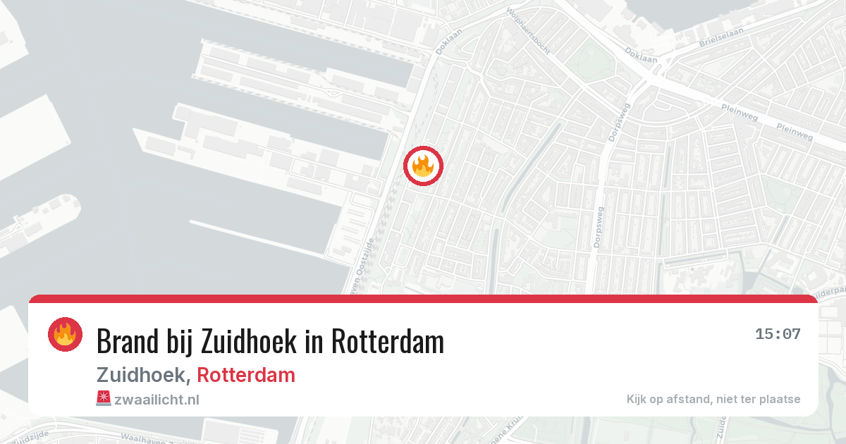 Brand bij Zuidhoek in Rotterdam — 21 mrt 2026