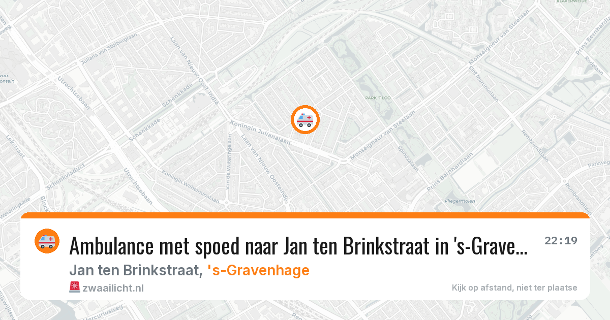 Ambulance met spoed naar Jan ten Brinkstraat in 's-Gravenhage — 2 apr 2026
