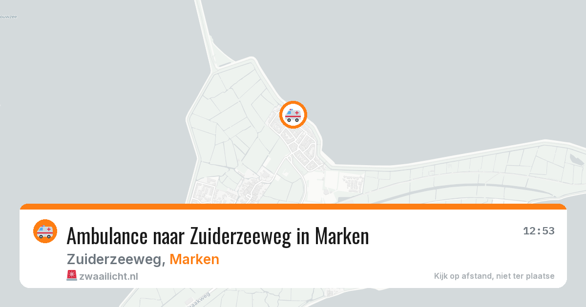 Ambulance naar Zuiderzeeweg in Marken — 30 jul 2026