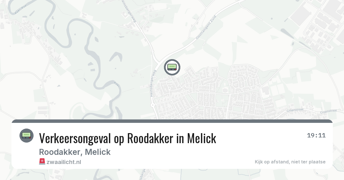 Verkeersongeval op Roodakker in Melick — 29 jul 2026