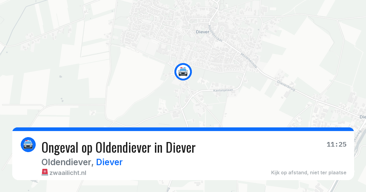 Ongeval op Oldendiever in Diever — 21 mrt 2026